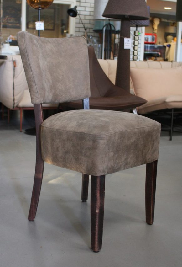 110d eetkamerstoelen stof taupe bruin horeca restaurant gebruikt cafe hal54