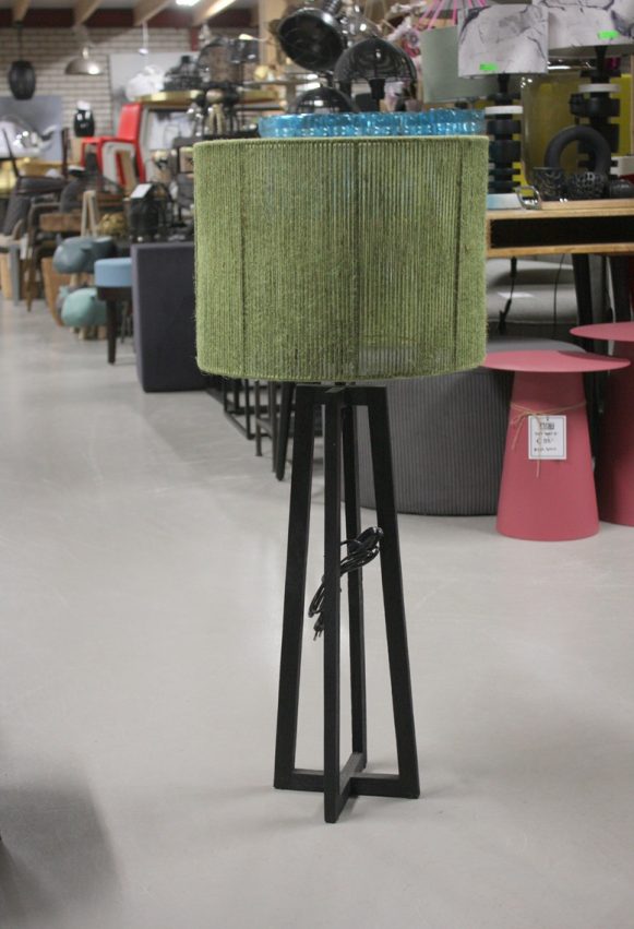 99 tafellamp light en living hout zwart stof touw groen tossa hal54 goedkope lampen