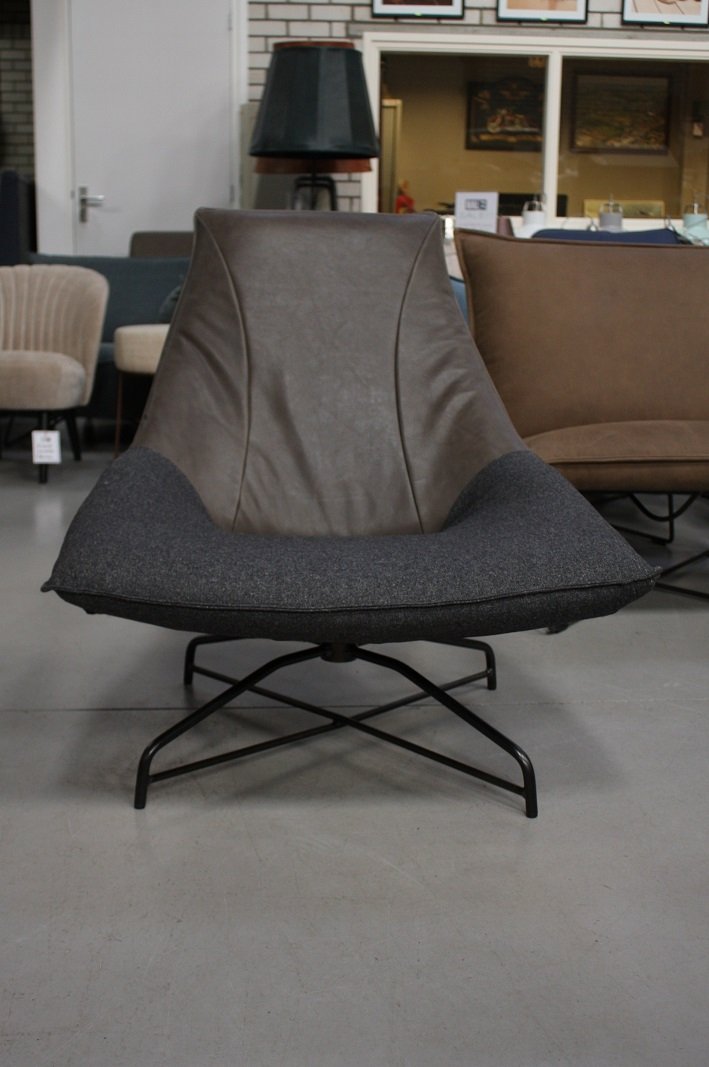Fauteuil Beal Swivel Jess Design (leer & stof) - Afbeelding 5