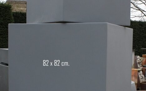Bloembak vierkant Fiberstone (82 x 82 cm)