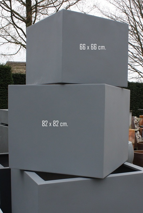 Bloembak vierkant Fiberstone (82 x 82 cm)