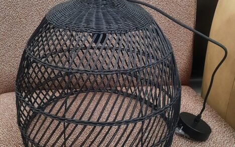 Hanglamp Lavani zwart rotan