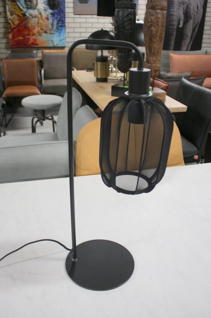 Tafellamp zwart transparant