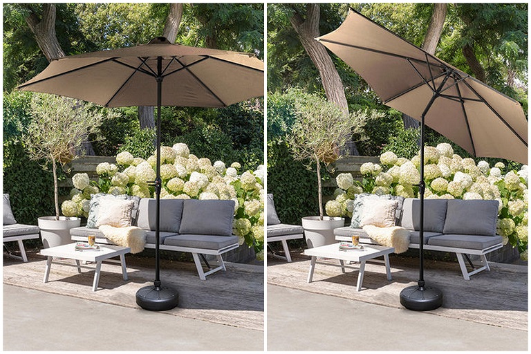 Parasol Ø300 cm. + voet (taupe)