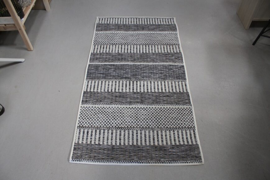 Vloerkleed / buitenkleed antraciet 80x150