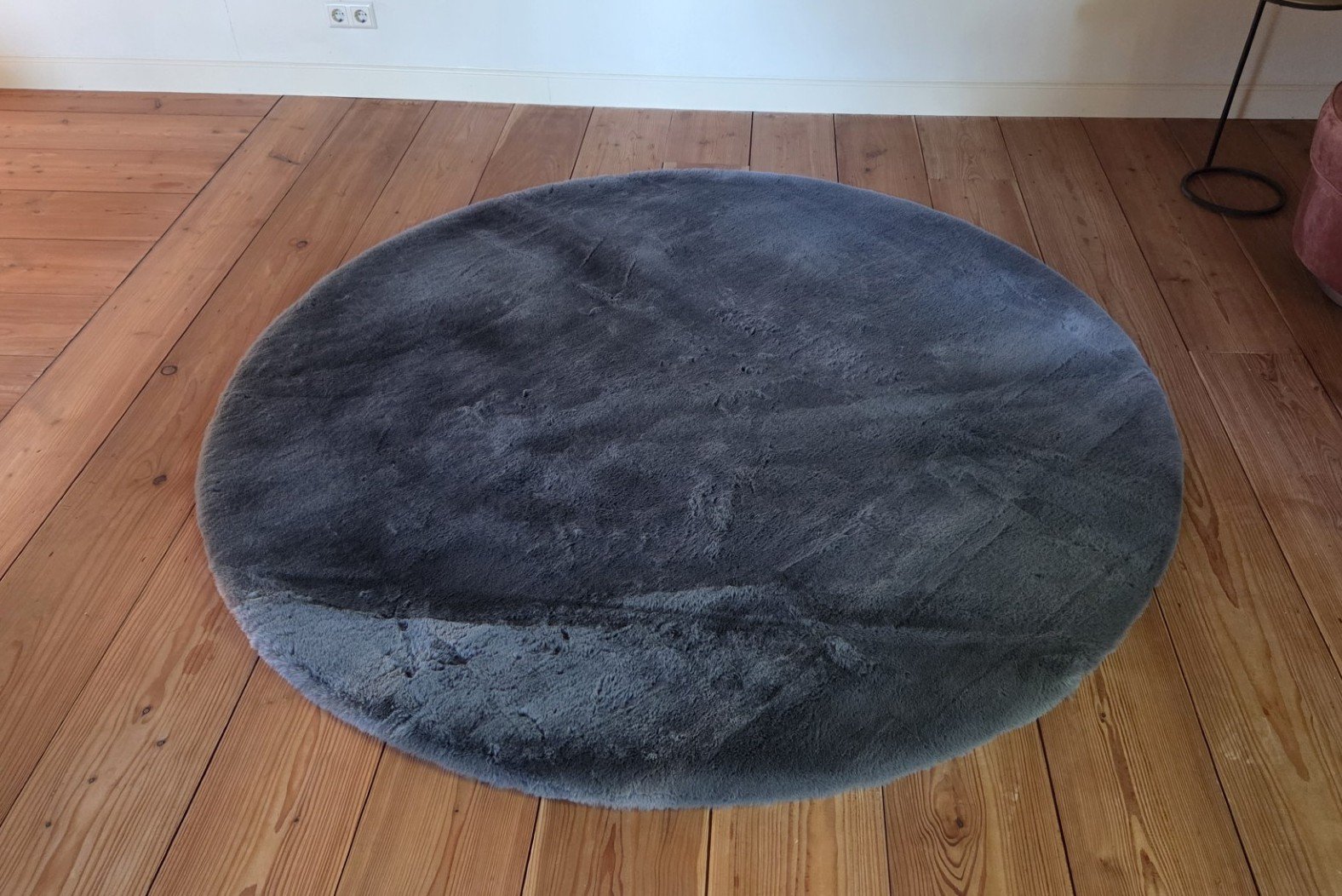 Vloerkleed Comfy Ø200 Dark Grey (gratis verzending) - Afbeelding 2