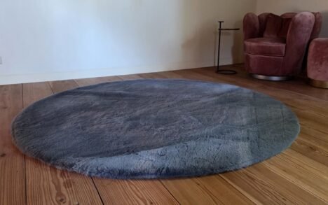 Vloerkleed Comfy Ø160 Dark Grey (gratis verzending)
