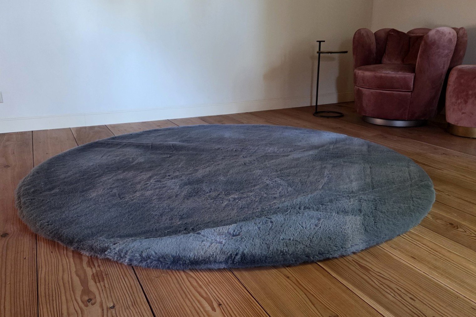 Vloerkleed Comfy Ø200 Dark Grey (gratis verzending) - Afbeelding 5
