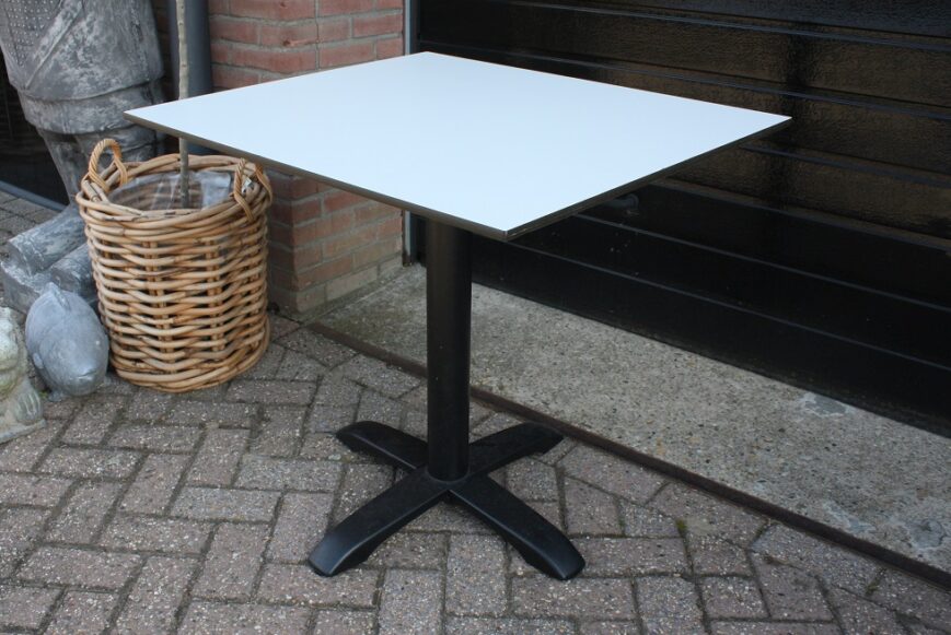 Terrastafel HPL wit 70 x 80 cm. - Afbeelding 2