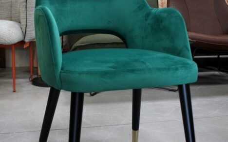 Eetkamerstoel velvet groen