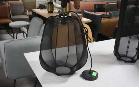 Hanglamp zwart transparant Ø40x45