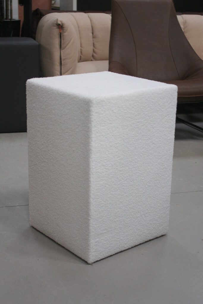 Hocker / nachtkastje teddy stof (set van 2)