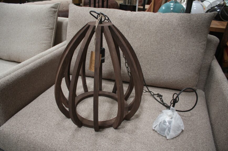 Hanglamp Barsia hout Light & Living