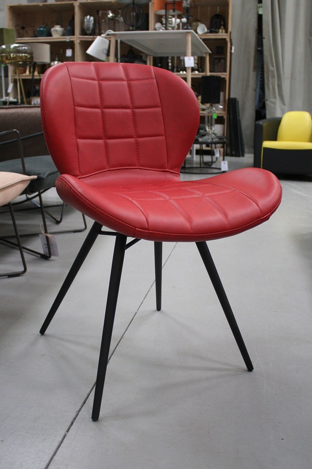 Eetkamerstoel / vlinderstoel kunstleer rood