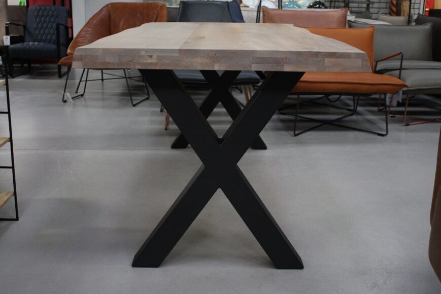 Eettafel / boomstamtafel eikenhout - Afbeelding 4