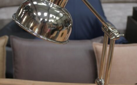 Tafellamp / bureaulamp nikkel