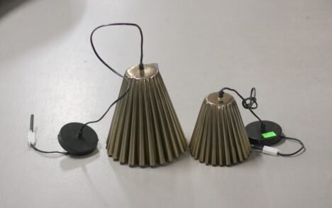 Hanglamp metaal geplooid (set van 2)