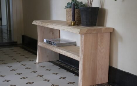 Bankje Europees eikenhout 100 cm.