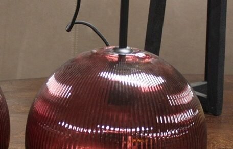 Hanglamp glas Burgundy