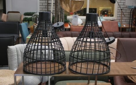 Hanglamp Puerto zwart rotan Light & Living