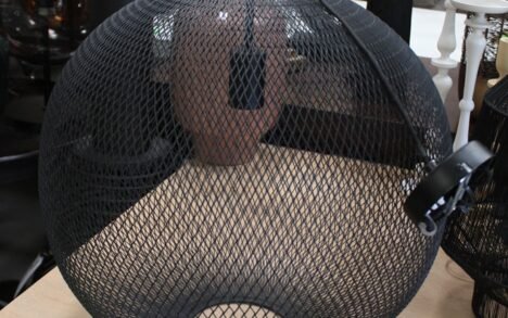 Hanglamp rond zwart metaal Ø50