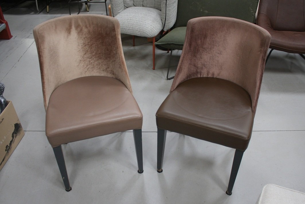 Eetkamerstoel bruin skai / stof - Afbeelding 5