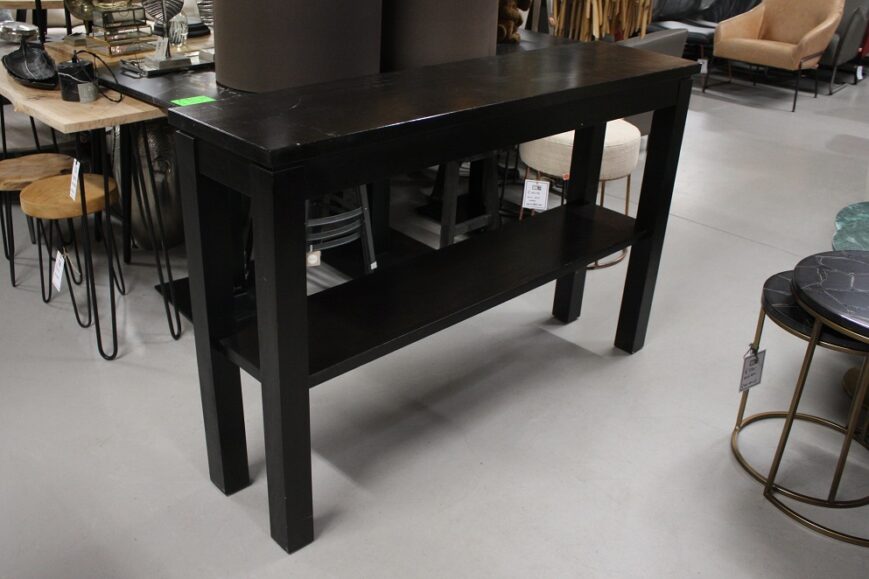 Sidetable beukenhout 140x35x91 cm.