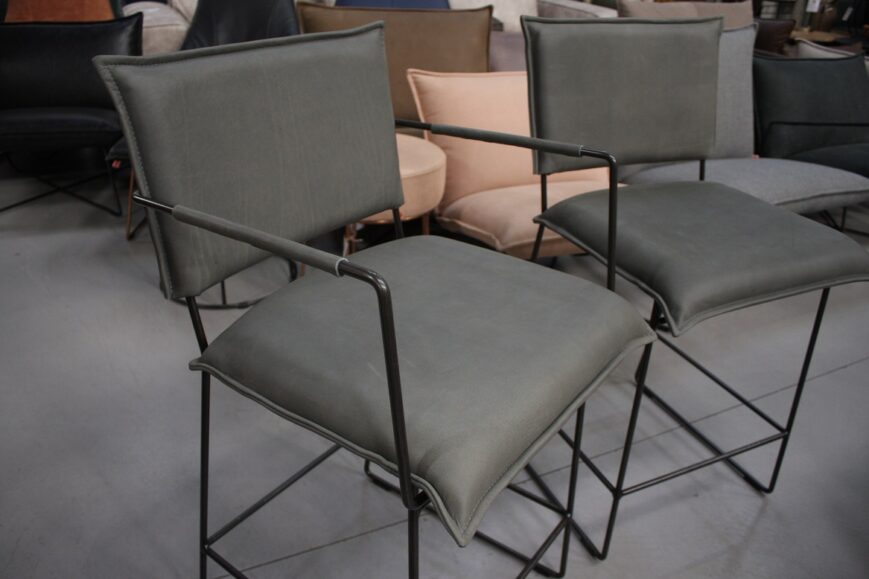 Barstoel Norman Jess Design set van 2 (Sadie Olive) - Afbeelding 2