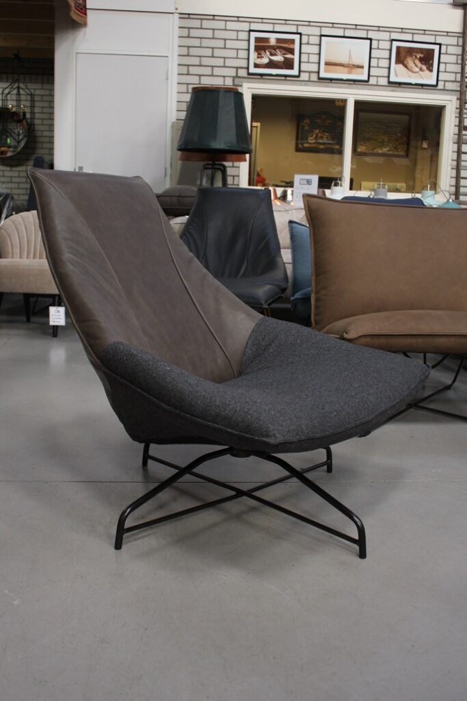 Fauteuil Beal Swivel Jess Design (leer & stof)