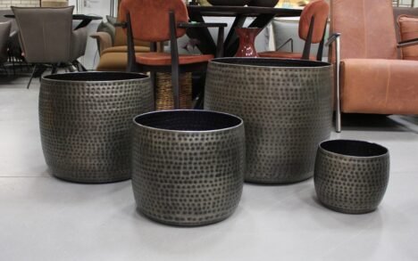 Bloempot Nerja Old Silver Ø59 cm.