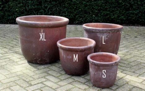 Bloempot Black Cement (set van 4)