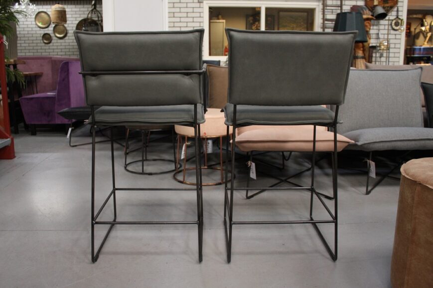 Barstoel Norman Jess Design set van 2 (Sadie Olive) - Afbeelding 3