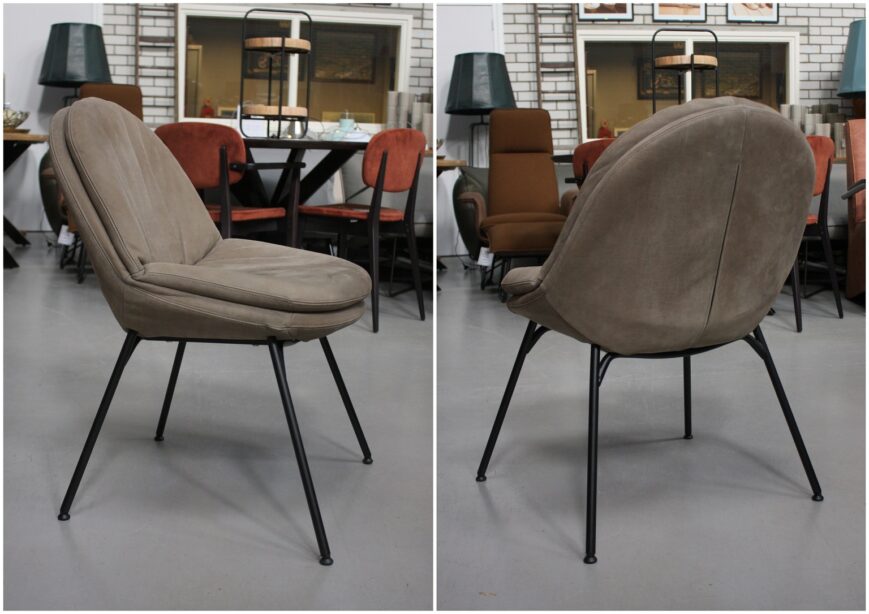 Eetkamerbank + 2 eetkamerstoelen Curtis Jess Design - Afbeelding 3