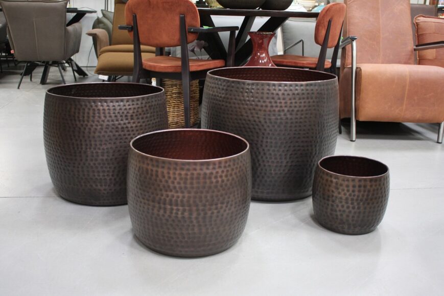 Bloempot Nerja Brown Ø42 cm.
