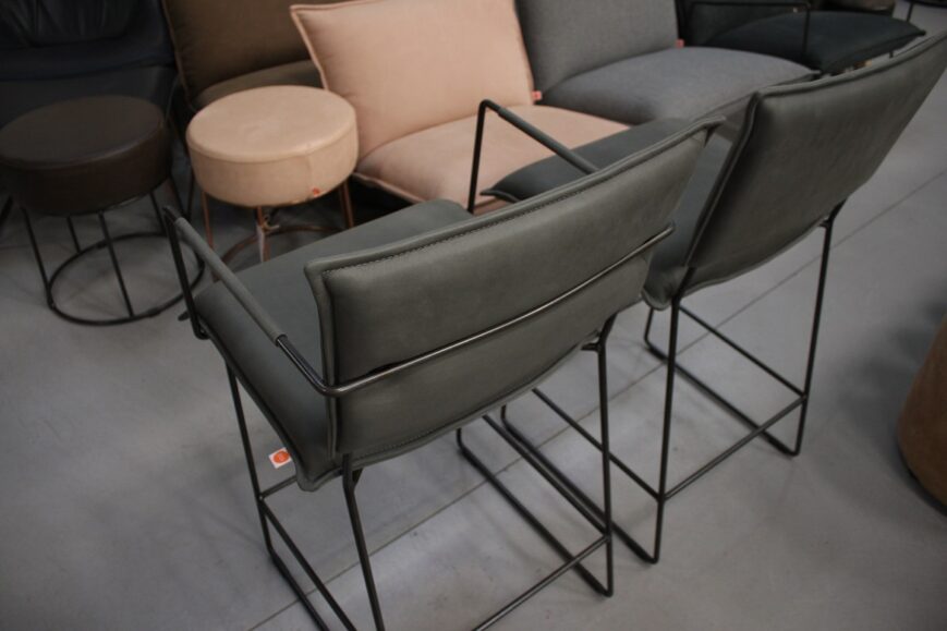 Barstoel Norman Jess Design set van 2 (Sadie Olive) - Afbeelding 6
