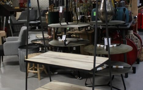 Garderobe / kledingrek metaal & hout (inklapbaar)