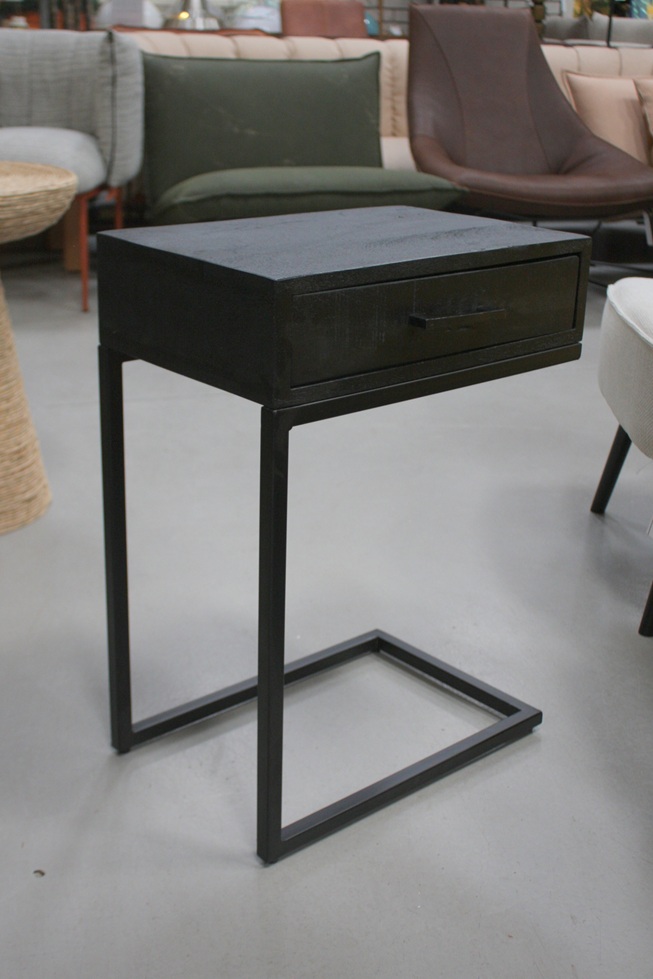 Banktafel / laptoptafel / nachtkastje zwart