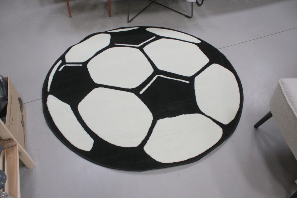 Vloerkleed rond voetbal Ø150