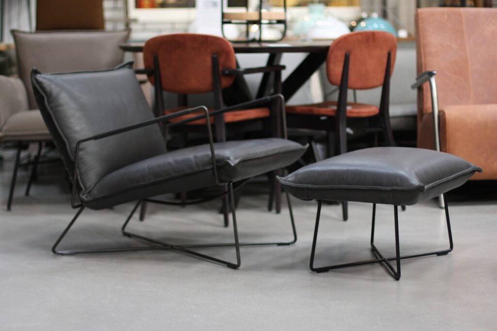 Fauteuil + hocker Earl Jess Design (Bonanza Black)