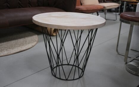 Bijzettafel metaal & hout