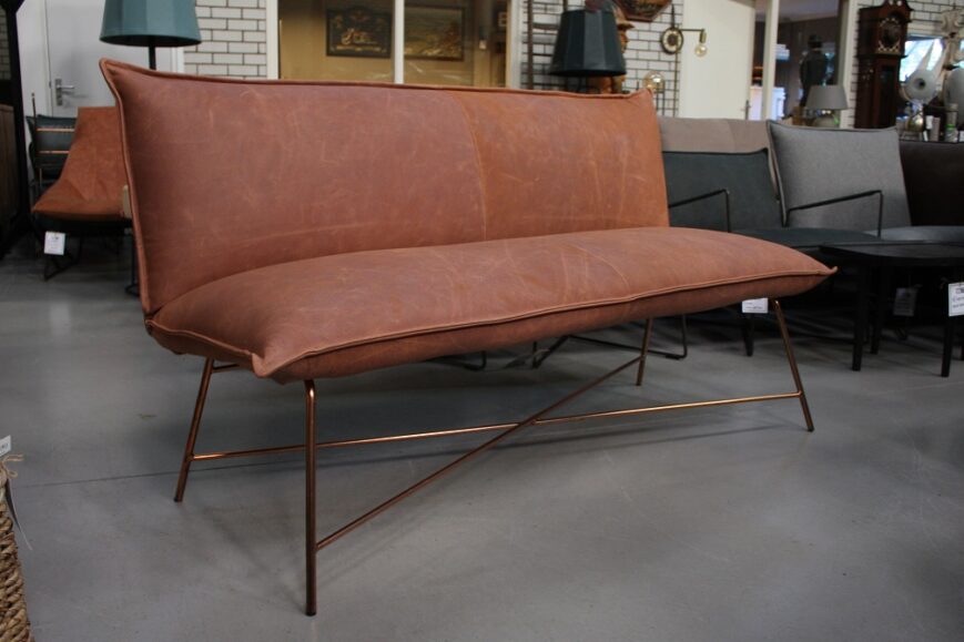 Eetkamerbank Vidar Jess Design (Bonanza British Tan) 165 cm. - Afbeelding 3
