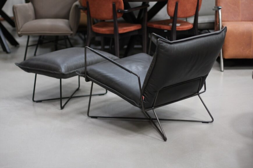 Fauteuil + hocker Earl Jess Design (Bonanza Black) - Afbeelding 2