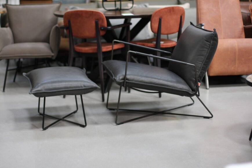 Fauteuil + hocker Earl Jess Design (Bonanza Black) - Afbeelding 3
