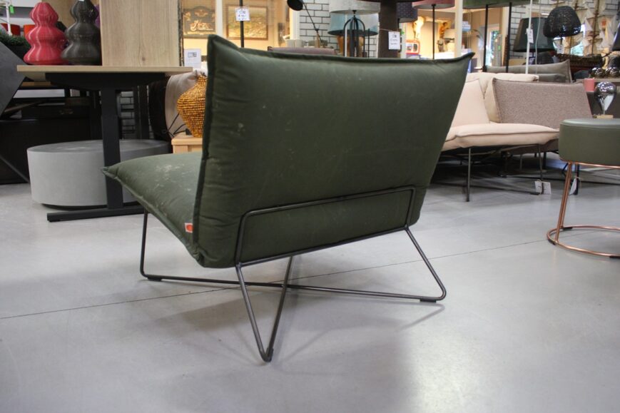 Fauteuil Earl Jess Design (canvas legergroen) - Afbeelding 2