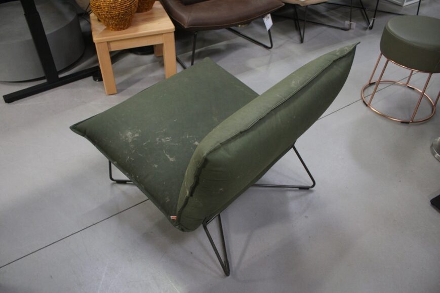 Fauteuil Earl Jess Design (canvas legergroen) - Afbeelding 3