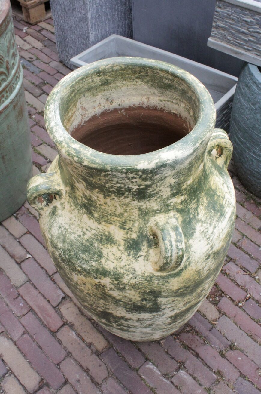 Kruik / amfora aardewerk groen - Afbeelding 2