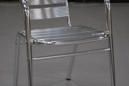 Terrasstoel aluminium met armleuning (set van 3)