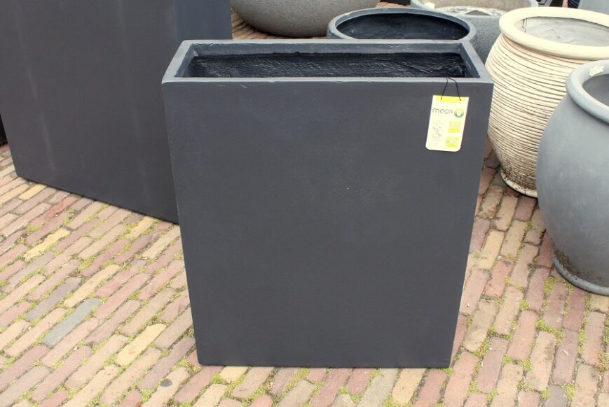 Bloembak / afscheider clayfibre antraciet 60x23x73 - Afbeelding 2