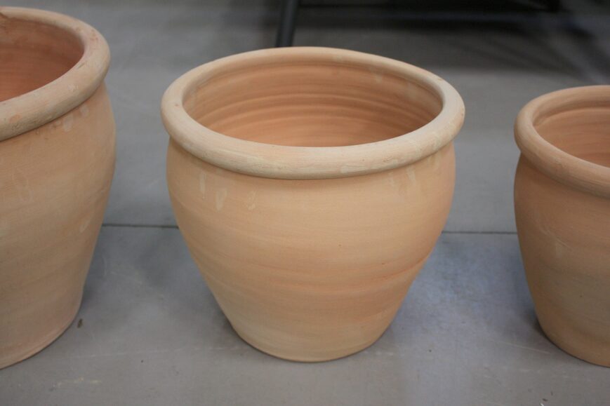 AKTIE!! Bloempotten terracotta (set van 4) Cherry pot glad - Afbeelding 3