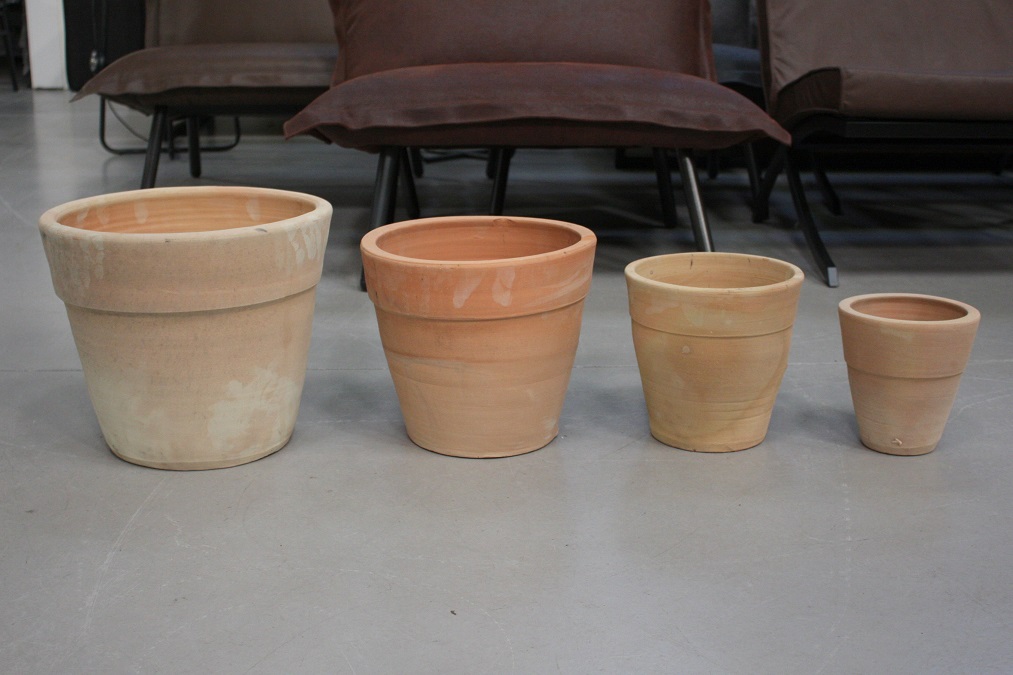 AKTIE!! Bloempotten terracotta (set van 4) Stan Planter Wide